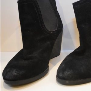 Lucky Brand Shoes - Lucky Brand Black Wedge Suede Ankle Bootie Size 10 Lucky Brand Shoes - Lucky Brand Black Wedge Suede Ankle Bootie Size 10